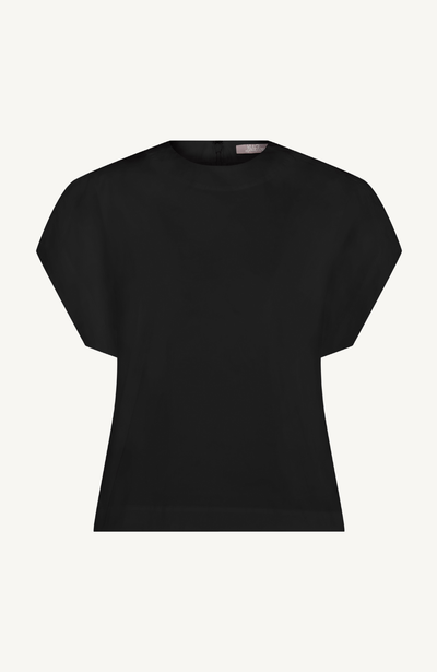 Cotton Poplin Short Sleeve Top