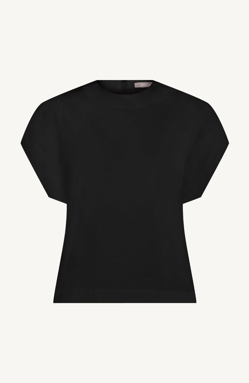 Cotton Poplin Short Sleeve Top