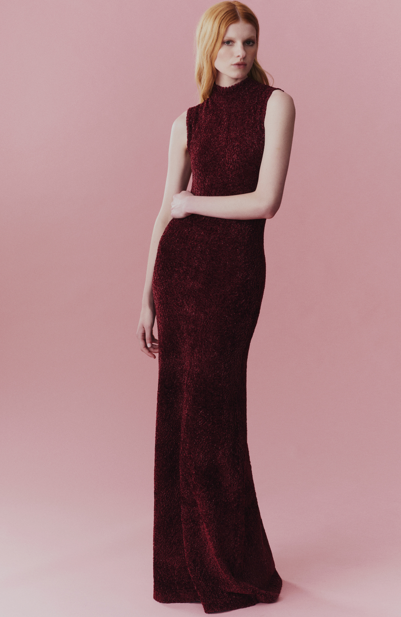 Slub Velvet Knit Gown