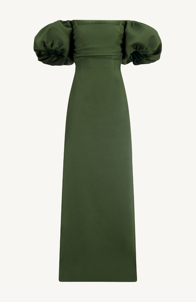 Textured Satin Thelma Gown