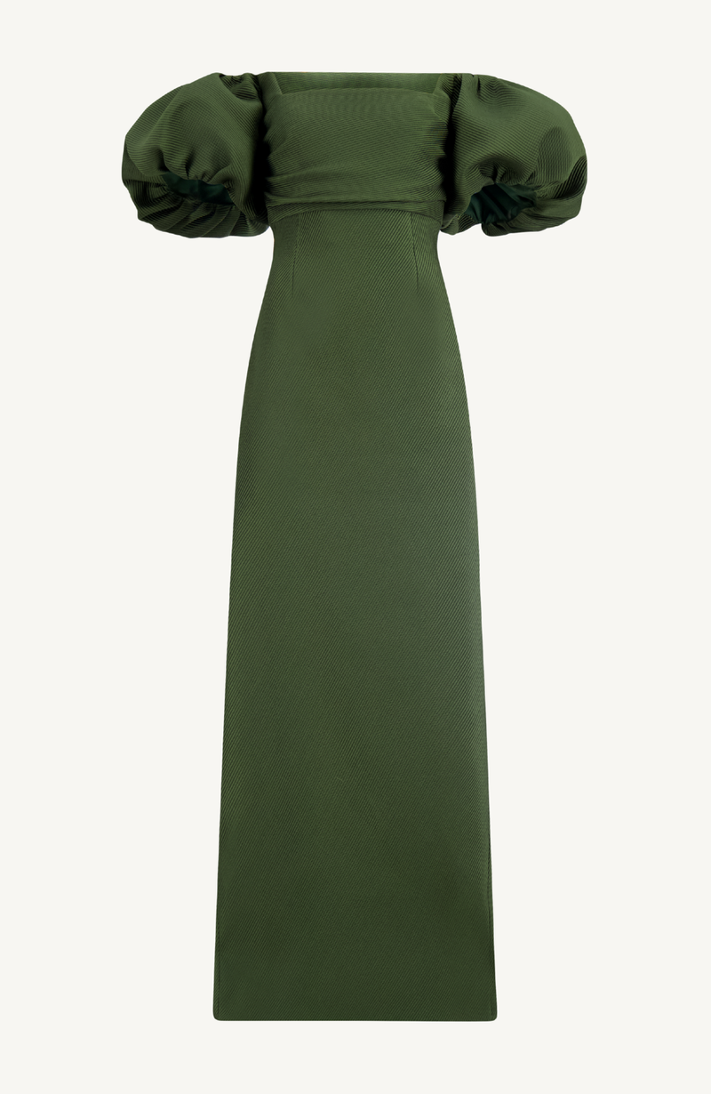 Textured Satin Thelma Gown