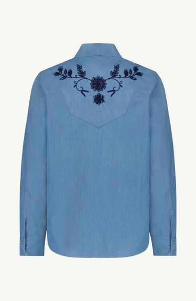 Floral Seed Bead Classic Ranch Shirt