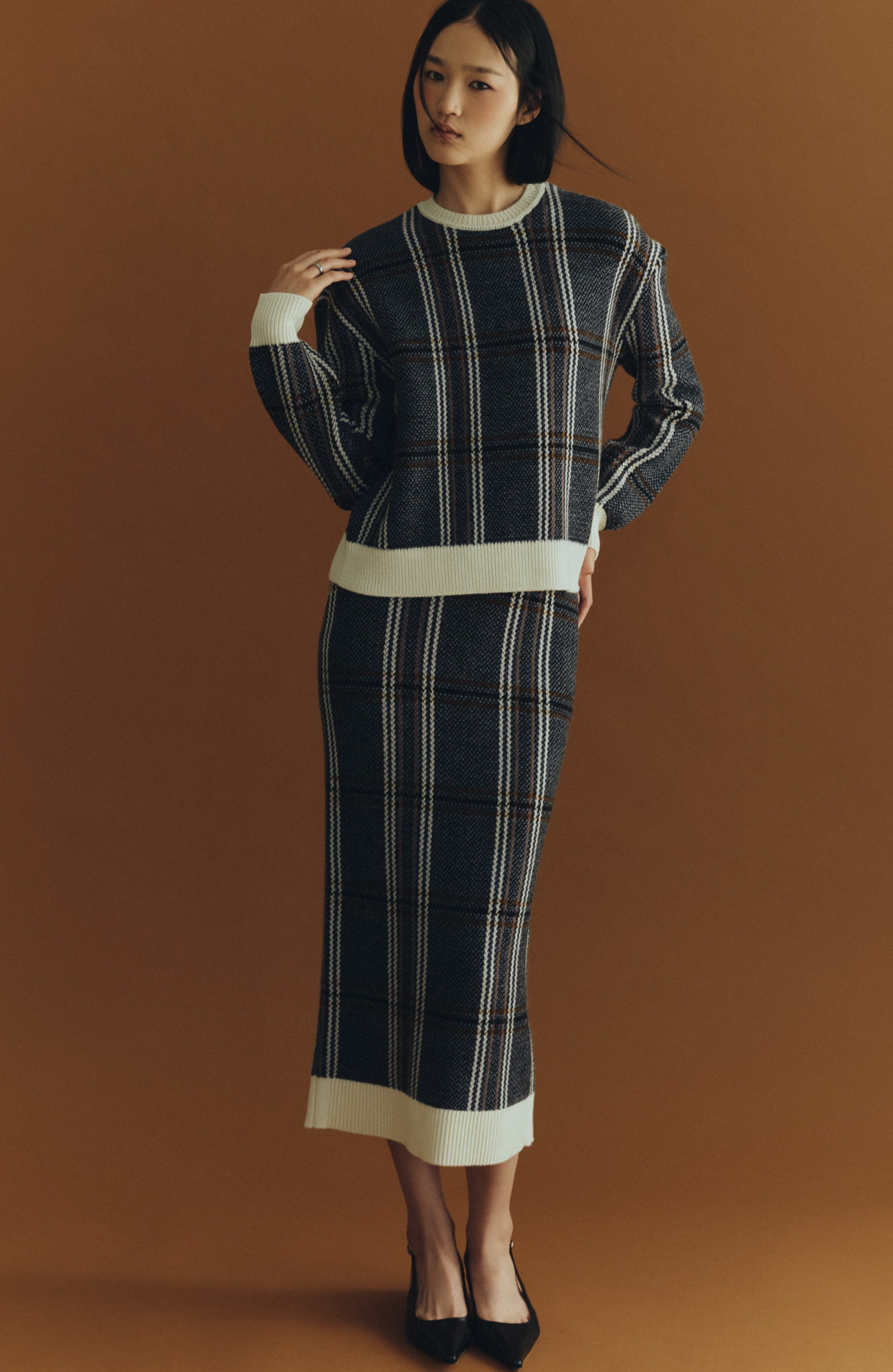 直営店で購入した正規品 Herlipto Classic Plaid Jumper Dress 【公式