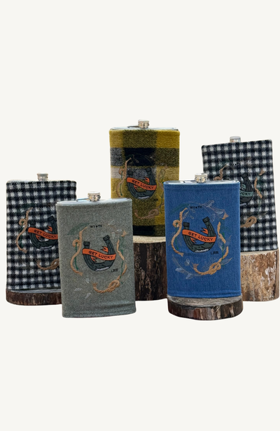 Embroidered "Get Lucky" Flasks