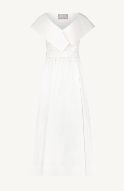 Cotton Poplin Asymmetrical Cuff Dress