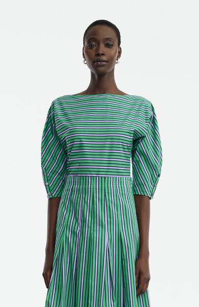 Striped Cotton Dolman Sleeve Top – Lela Rose