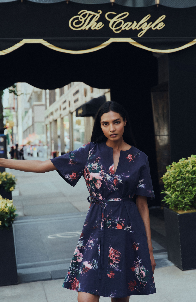 Floral Stretch Cotton Dress