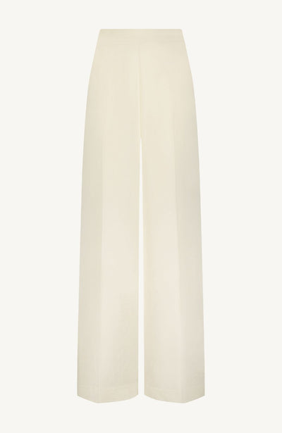 Washed Satin Side Zip Wide Leg Pant