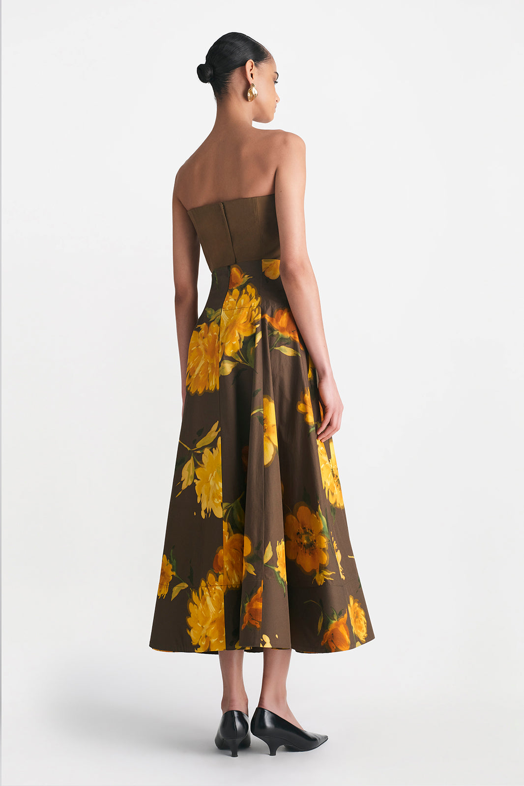 Floral Printed Cotton Parker Skirt