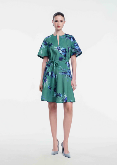 Floral Stretch Cotton Dress
