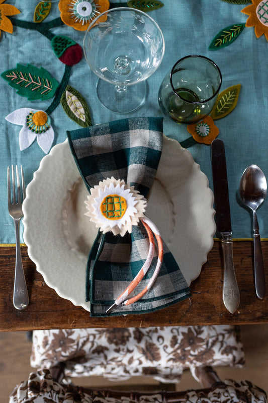 Embroidered Felt Napkin Rings