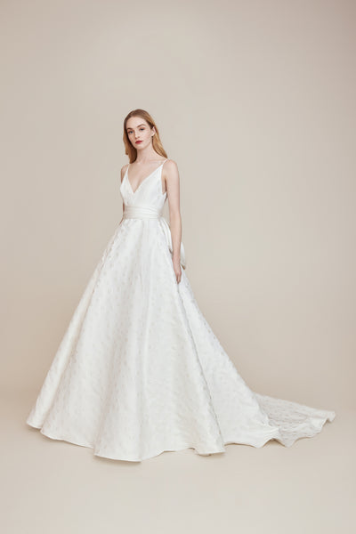 Lela Rose Cream Bow Hair Accessory Lela Rose Tulip Bandeau Sheath Dress | Saks Fifth Avenue main image 4