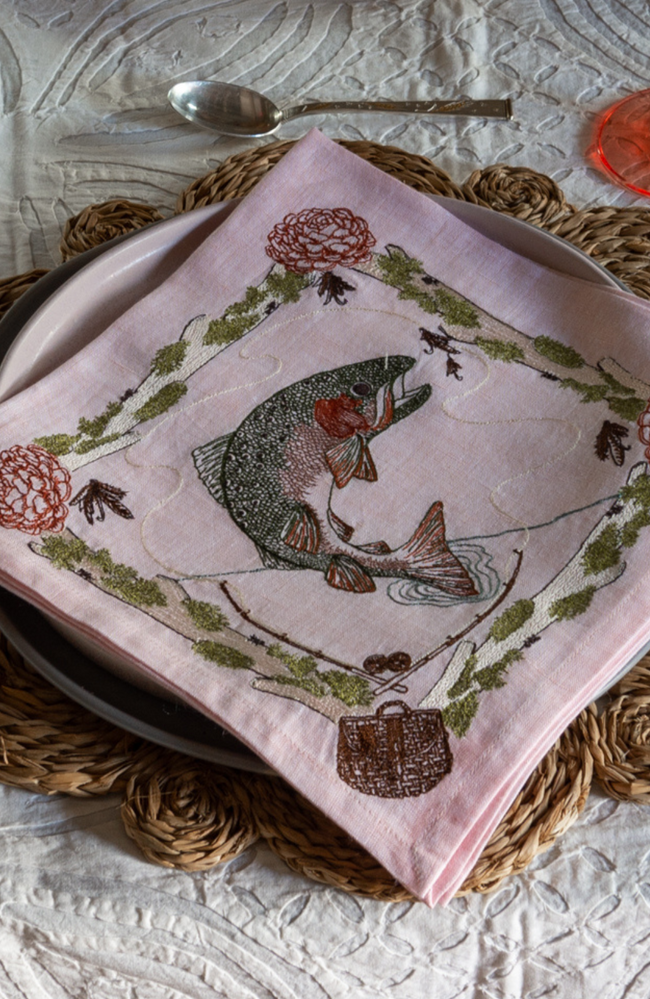Lela Rose x Coral & Tusk Fish Dinner Napkins (Set of 4)