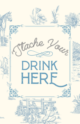 LELA ROSE X ELIZABETH LAKE 'Stache Your Drink Here Cocktail Napkins (Set of 4)