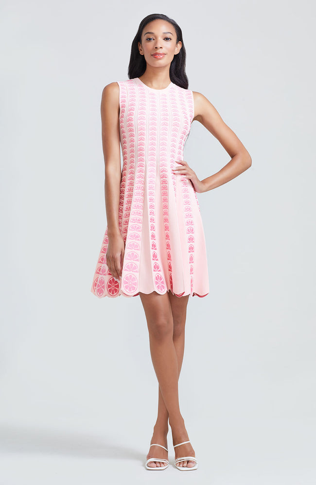 Linear Knit Sleeveless Dress